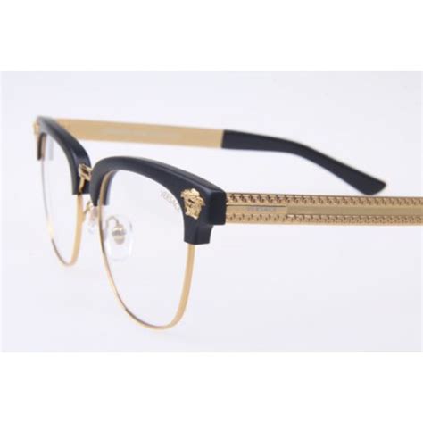 black and gold Versace glasses